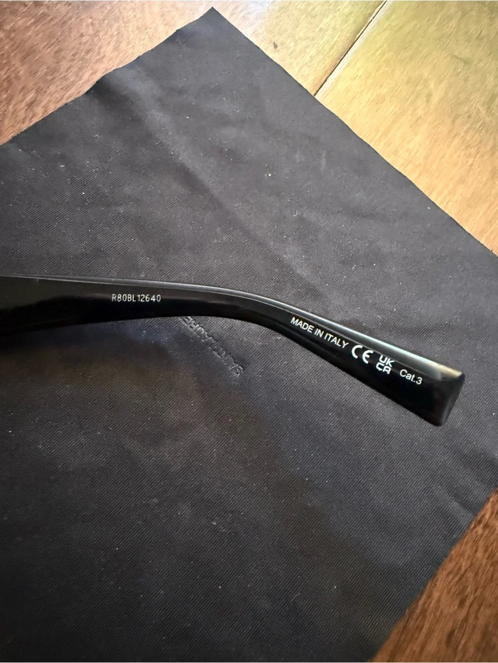 Saint Laurent Sleek Logo Cat Eye Black Sunglasses SL-676 001